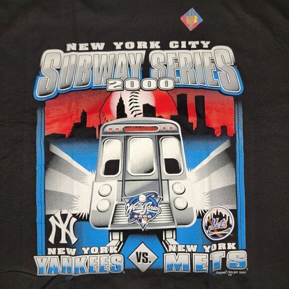 VTG 2000 World Series Subway Series T-Shirt Men's L Large‎ Majestic Deadstock - Picture 5 of 8